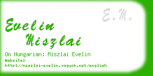 evelin miszlai business card